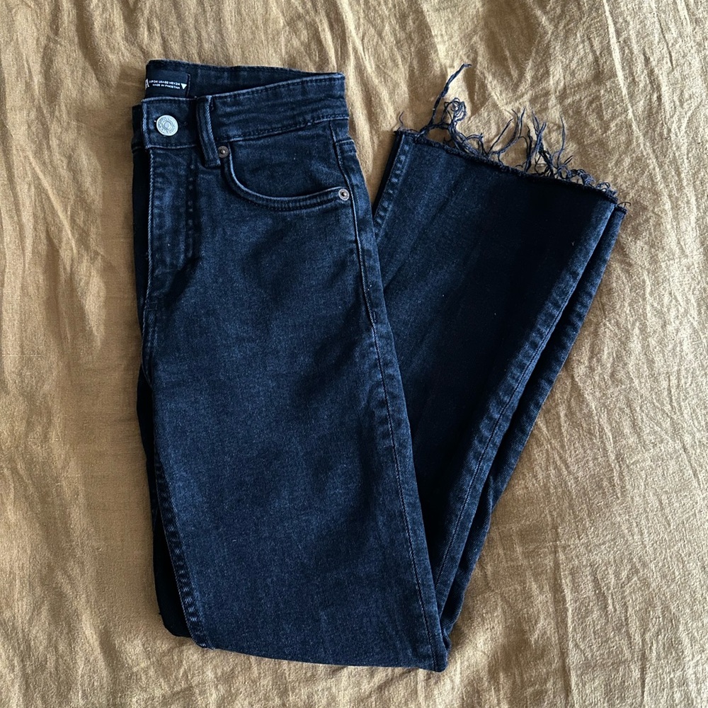 Zara Flared Black Denim Jeans